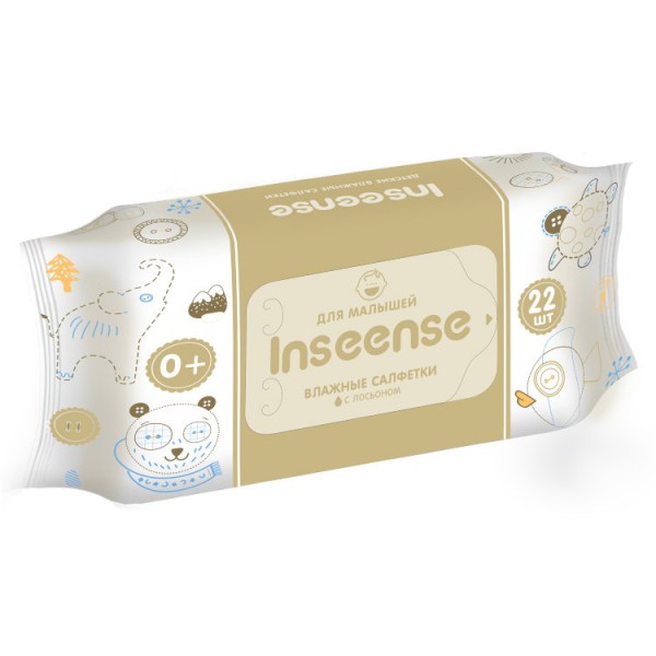 Inseense kūdikių servetėlės su losjonu 22 vnt. X 5